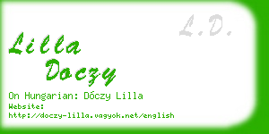 lilla doczy business card